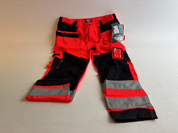 (NY) Hantverksbyxa Gesto Workwear, orange/svart, stl. D116