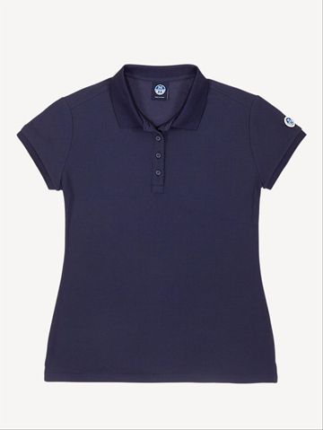 (NY) 2 st. North Sails POLO TACTEL S/S W blå och vit, stl. L