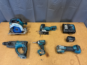 5 st batterimaskiner Makita