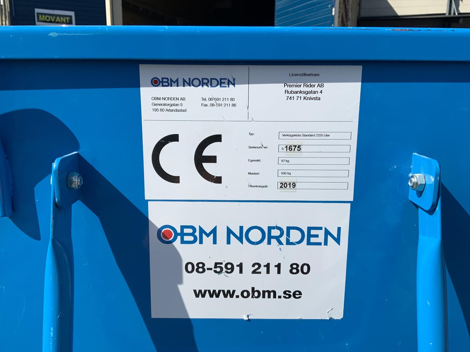 Verktygskista 225L OBM Norden