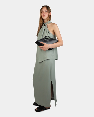 (NY) Kjol Nathalie Schuterman, Poem Draped skirt sage, stl. 38