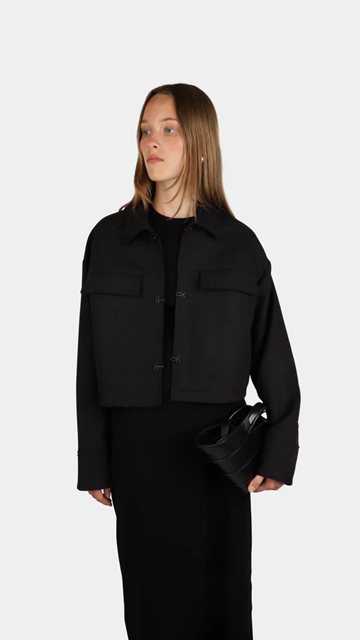 (NY) Jacka Nathalie Schuterman, Lumi Hook & Eye Jacket Black, svart, stl. 40 