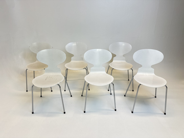 6 st. Stolar Fritz Hansen, Myran, Design Arne Jacobsen