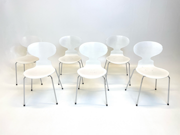 6 st. Stolar Fritz Hansen, Myran, Design Arne Jacobsen