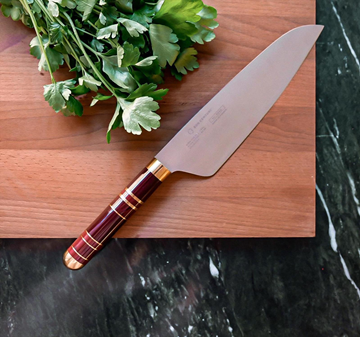 (NY) 3 st. Kockkniv Bon Centuri, Chefs Knife, 20 cm, Bordeaux red