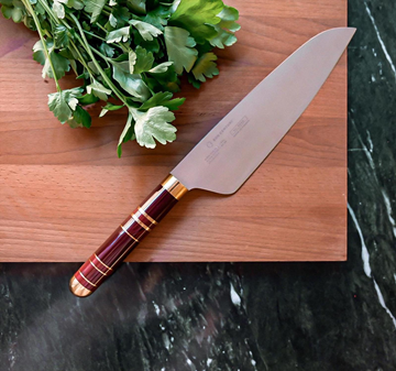 (NY) 3 st. Kockkniv Bon Centuri Chefs Knife, 20 cm, Bordeaux red