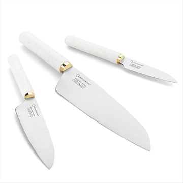 (NY) Knivset 3-delar Bon Centuri, Marble white