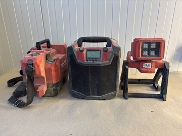 Batteridriven dammsugare, stereo & lampa Hilti