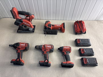 5 st batterimaskiner Hilti