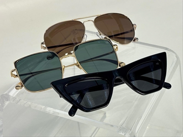 (NY) 3 st. Solglasögon Nathalie Schuterman: Gwyneth Gold, Billie Black samt Aviator Brown