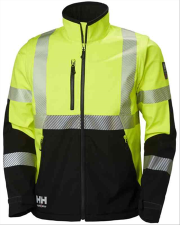 (NY) SOFTSHELLJACKA HELLY HANSEN, 74272-369 GUL, VARSEL ICU KLASS 3, STL. M